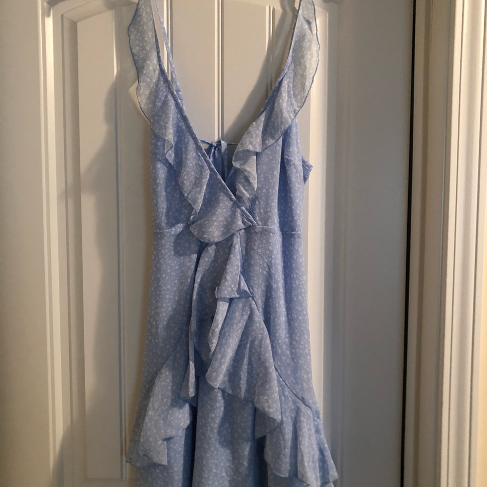 Light Blue Dress With White Flowers